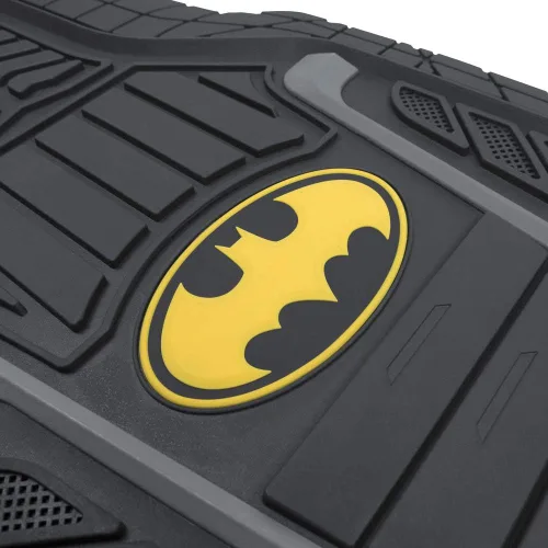 Vista 5 de BDK Warner Bros DC Comics Alfombrillas de Suelo de Goma Resistente Batman Blindado Accesorios para Automóvil - Alfombrillas Universales