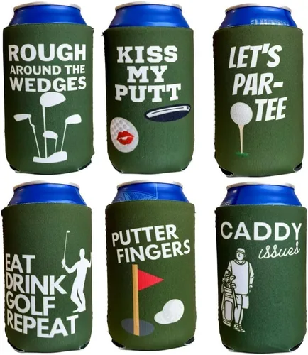 Vista 13 de Coozies Temáticas de los Años 70 - Regalo Genial para Cualquier Disco - Material de Neopreno Premium - Paquete de 6
