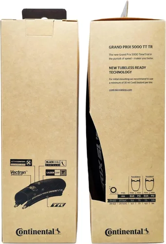 Vista 2 de Continental Grand Prix 5000 TT TR Timetrial Tubeless Ready - 700x25 - Negro - Juego de 2 neumáticos