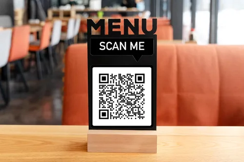 Vista 4 de Personalizar código QR imagen/texto vinilo adhesivo parachoques adhesivo para restaurantes, oficina, hogar (3 pulgadas de ancho)