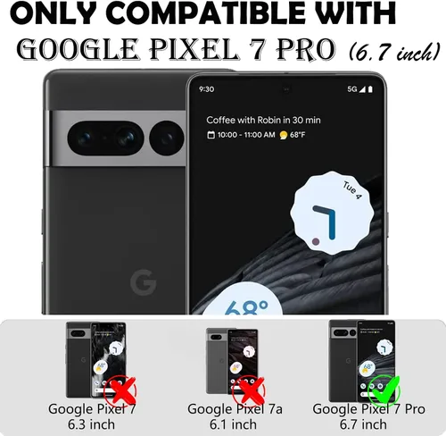 Vista 7 de Funda para Google Pixel 7 Pro con 2 protectores de pantalla, cuerpo completo, protección contra caídas, a prueba de polvo, resistente, militar