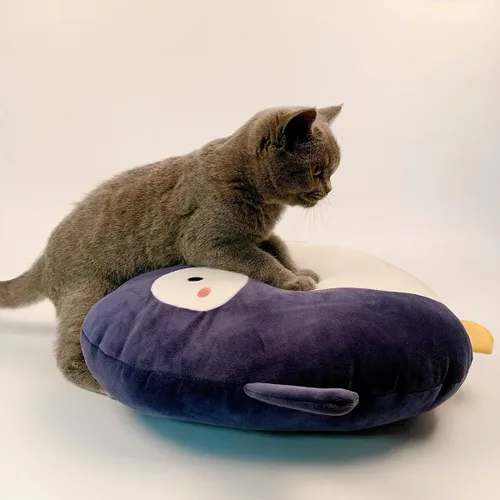 Vista 7 de Almohada de peluche suave para niños, regalo para cumpleaños, San Valentín, Navidad., Pingüino, Marino