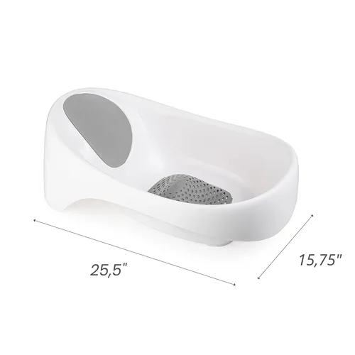 Vista 7 de Boon Soak 3 Stage Baby Bathtub - Tina de baño para bebé de 3 etapas Boon - Tina de baño con tres posiciones de soporte para recién nacidos a niños