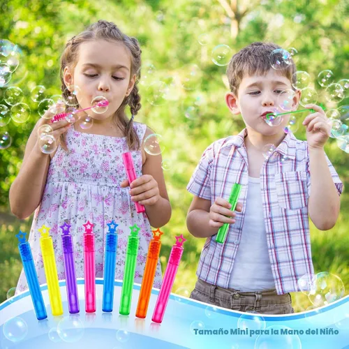 Vista 6 de 36 piezas de varitas mini para burbujas, surtido de juguetes para fiestas de cumpleaños, Halloween, bolsas de regalos, premios de carnaval, bodas