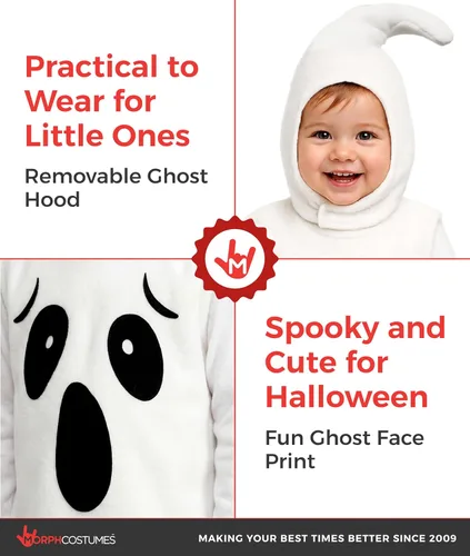 Vista 3 de Morph, Disfraz de fantasma para niños pequeños, disfraces de Halloween para niños