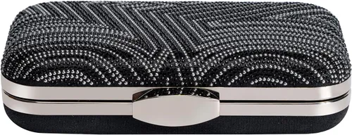 Vista 3 de Mulian LilY Bolso de mano con purpurina para mujer, bolsas de noche brillantes, bolso de fiesta de graduación