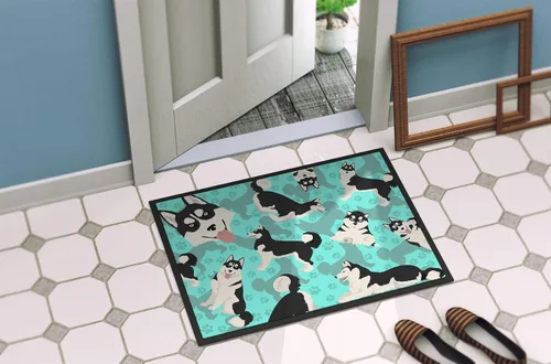 Vista 4 de Caroline's Treasures Alfombrilla para interior o exterior de Husky Siberiano 24x36
