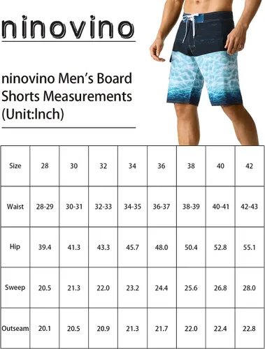 Vista 6 de ninovino Traje de baño deportivo para hombre de secado rápido con forro