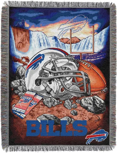 Vista 43 de Northwest NFL Woven Tapestry Wall Hanging, 48 x 60 Inches, Officially Licensed, Decorative Fringes