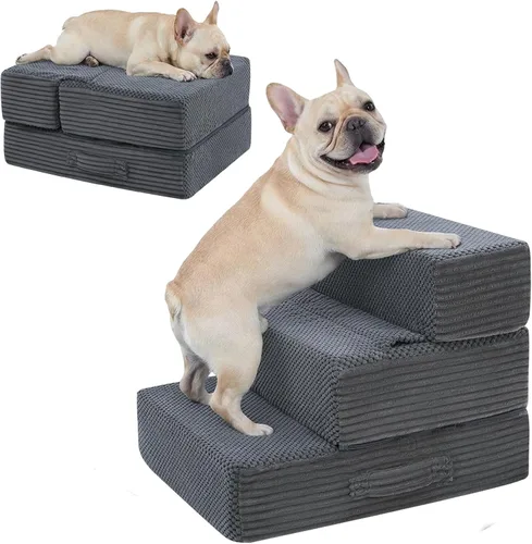 Vista 11 de Escaleras para perros pequeños, escalones plegables para perros de 18
