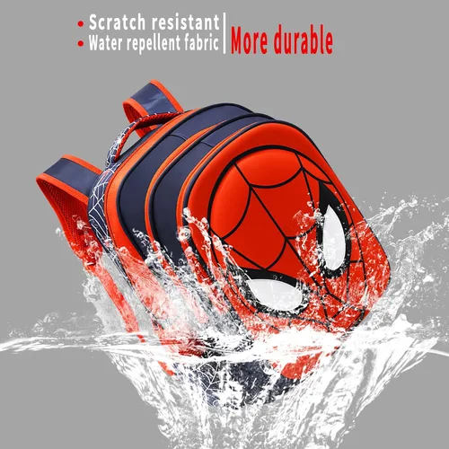 Vista 3 de Mochila escolar para niños pequeños, mochila escolar 3D de cómic, impermeable, ligera, para estudiantes de primaria, mochila escolar para niños
