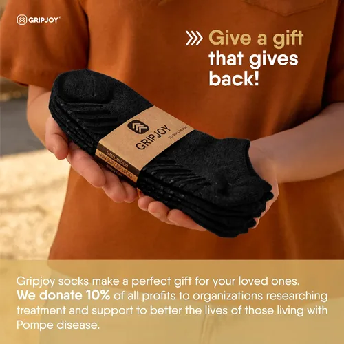 Vista 4 de Gripjoy Calcetines de agarre para mujeres y hombres, calcetines antideslizantes, calcetines de yoga con pinzas, calcetines de hospital