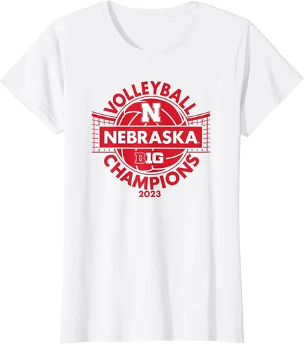 Vista 10 de Nebraska Cornhuskers Big Ten Champs 2023 Women's Volleyball T-Shirt