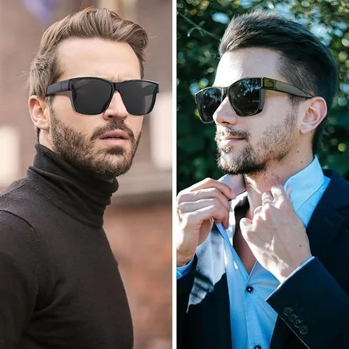 Vista 2 de GEGURI Gafas fotocrómicas de visión nocturna, ajuste sobre gafas de transición polarizadas antirreflejos para hombres y mujeres, lentes amarillas