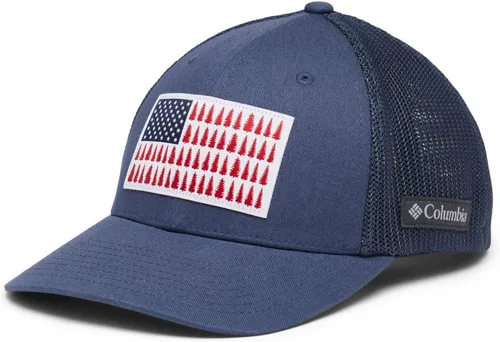 Vista 4 de Columbia - Gorra de malla con bandera con árboles unisex para adultos, corona alta