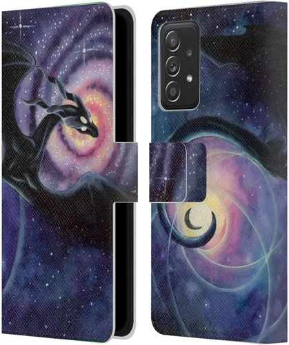 Vista 223 de Head Case Designs Officially Licensed Carla Morrow Galactic Entrancement Dragons Leather Wallet Case Compatible with Samsung Galaxy A07 4G
