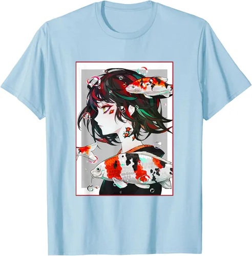 Vista 88 de Camiseta de anime anime japonés estético Otaku Negro