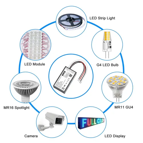 Vista 2 de 2 unids 60 W regulable LED controlador 12 V, Triac/ELV/MLV AC a DC se adapta a Lutron For Leviton Dimmer,Dimmable led Power Supply 60W 12V Class2