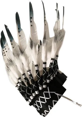 Vista 5 de Tocado nativo americano unisex niños adultos estilo indio tocado pluma de inspiración americana tocado para fiesta de vestir