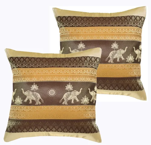 Vista 17 de Fundas de almohada decorativas de 16 x 16 pulgadas (15.7 x 15.7 in) con estampado de elefante y sol, funda de cojín para sofá, silla, cama, cierre