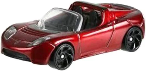 Vista 2 de Hot Wheels 2019 Saludos desde Space '08 Tesla Roadster, Granate
