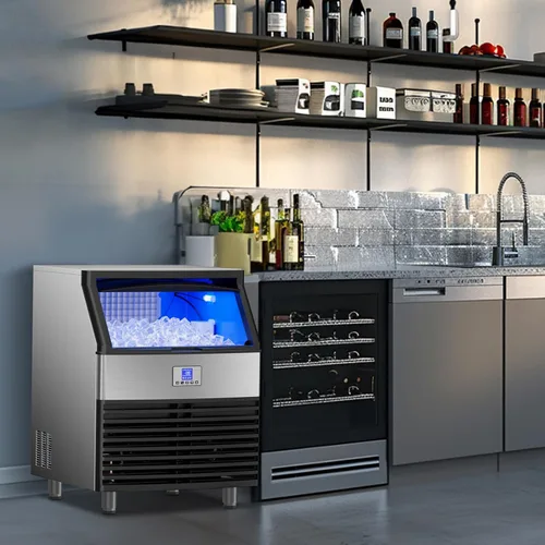 Vista 7 de Máquina comercial para hacer hielo, 450 libras/24 horas, máquina de hielo debajo del mostrador, fabricación de hielo de 8 a 15 minutos