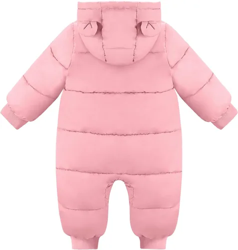 Vista 2 de Traje de nieve para bebé, chaqueta de invierno para bebés, ropa de nieve para niñas pequeñas de 0 a 24 meses