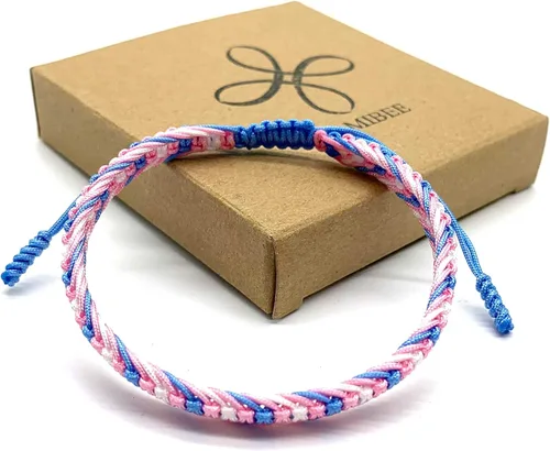 Vista 7 de LAMIBEE Pulsera tibetana con diseño de pansexualidad bisexual LGBT Proud Love Brazaletes de cuerda de amuleto y bohemio para mujeres y hombres hilo