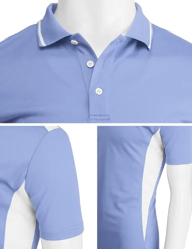 Vista 5 de H2H Polo de manga corta para hombre ligero de varios estilos