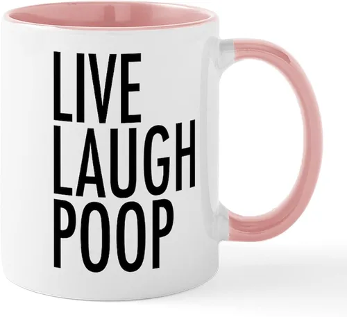 Vista 73 de CafePress Time To Poop Mugs Taza de café de cerámica de 11 oz (11.0 fl oz)