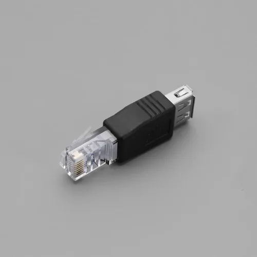 Vista 7 de Paquete de 4 adaptadores Ethernet a USB - USB 2.0 hembra a conector Ethernet RJ45 - Negro