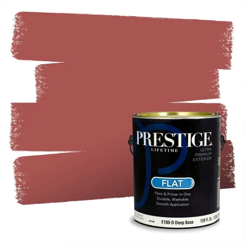 Vista 683 de Prestige Paints Pintura exterior e imprimación en uno, 1 galón, plano, coincidencia comparable de Valspar* Amber Rose*
