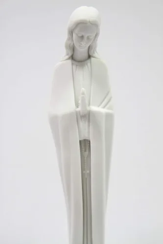 Vista 8 de Vittoria Collection Estatua italiana blanca de 10 pulgadas de alto, Virgen María, Nuestra Señora de Fátima, hecha en Italia