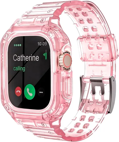Vista 15 de Compatible con Apple Watch Band transparente de 1.929 in 1.811 in 1.772 in 1.732 in 1.654 in 1.614 in 1.575 in 1.496 in para mujeres y hombres