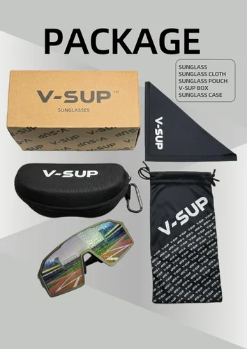 Vista 6 de V-SUP Outdoor Lightweight Sport Sunglasses - UV400 for Biking, Baseball, Running, Cycling, Mountain Bicycle for Men & Women