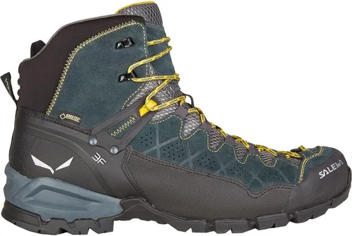 Vista 11 de Salewa Botas ALP Trainer Mid GTX para hombre, Ombre Azul Fluo Naranja, 1 Negro
