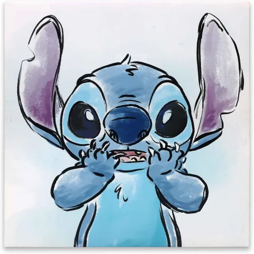 Vista 13 de Open Road Brands Disney Lilo y Stitch con ángel Lienzo envuelto en galería Decoración de pared - Adorable arte de pared de Stitch para decoración