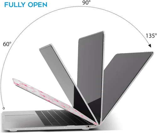 Vista 5 de IBENZER Funda rígida compatible con MacBook Air de 13 pulgadas 2022 2021 2020 M1 A2337 A2179 A1932, carcasa rígida para Mac Air 13 con Touch ID