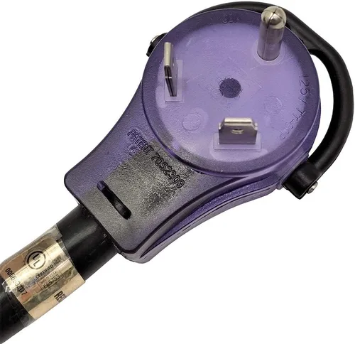 Vista 2 de Parkworld Cable de extensión RV 30A NEMA TT-30 con mango, Camper 30amp TT-30P a TT-30R (25 pies)