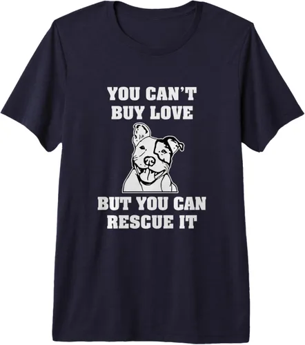Vista 4 de No puedes comprar amor pero se puede rescate Pitbull playera, hombre S, Negro