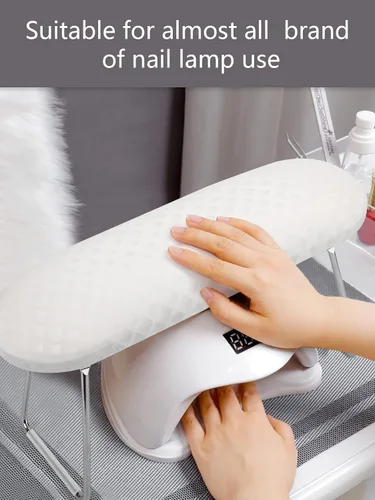 Vista 3 de Reposabrazos de uñas de microfibra de piel sintética para uñas, reposamanos profesional para cojín de almohada de uñas, herramienta de accesorios