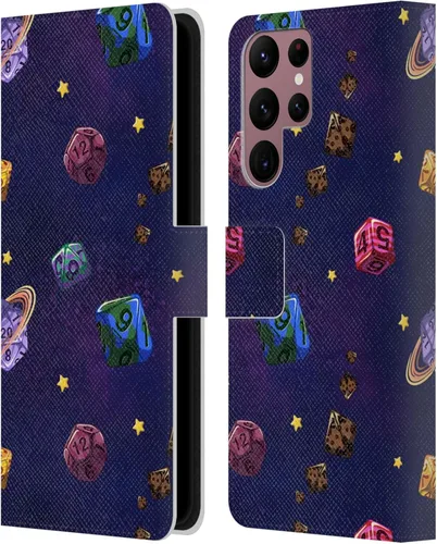 Vista 107 de Head Case Designs Officially Licensed Carla Morrow Colorful Space Dice Patterns Leather Wallet Case Compatible with Samsung Galaxy A07 4G