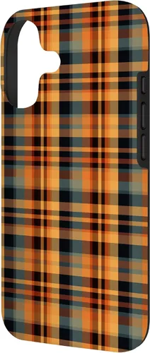 Vista 2 de Plaid Orange Brown Fall Harvest Muted Colors Print Pattern Case for iPhone 17