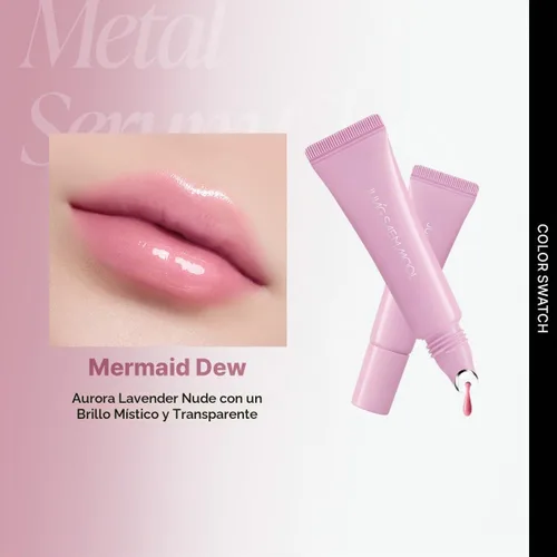 Vista 3 de LIP-PRESSION Metal Serum Gloss Brillo de labios coreano (Mermaid Dew)