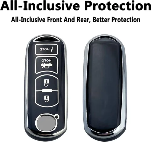 Vista 3 de Funda protectora para llavero compatible con Mazda 3/6/8 Miata MX-5 CX-5 CX-9 RX-8 Atenza Accesorios