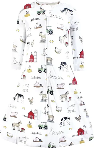 Vista 24 de Hudson Baby Saco de dormir unisex de algodón de manga larga para bebé