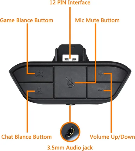Vista 2 de Adaptador de auriculares estéreo para Xbox One