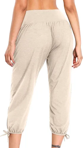 Vista 158 de Pantalones capri para mujer, estilo casual, de verano, elásticos, de cintura alta, pantalones de yoga, ajuste atlético, pantalones deportivos