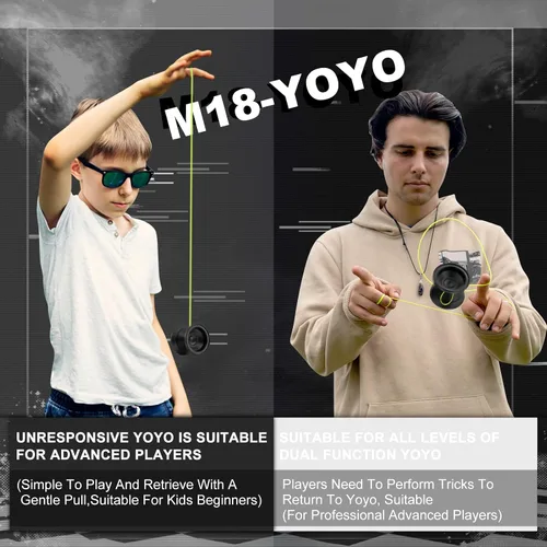 Vista 5 de Yoyo de metal W07 de doble modo: yoyo sensible y no sensible, una opción para niños y adultos, adecuado para principiantes y jugadores avanzados