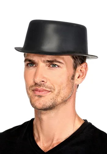 Vista 3 de Sombrero de copa alto negro de espuma para adulto de 3 pulgadas Multicolor